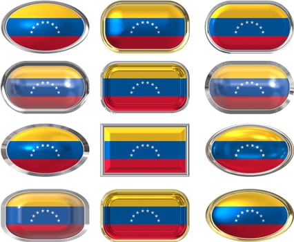 twelve Great buttons of the Flag of venezuela