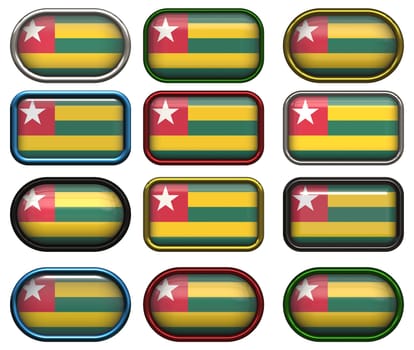 twelve buttons of the Great Image of the Flag of Togo