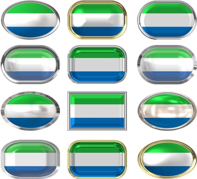 twelve buttons of the Flag of Sierra Leone