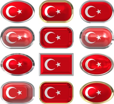 twelve buttons of the Flag of Turkey