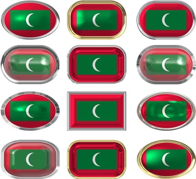 twelve buttons of the Flag of Maldives