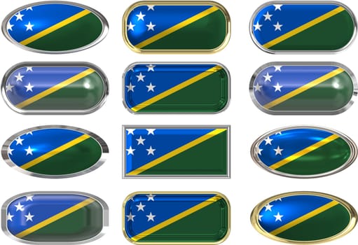 twelve buttons of the Flag of Solomon Islands