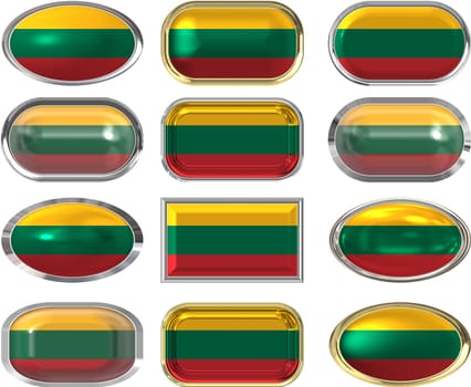 twelve buttons of the Flag of Lithuania