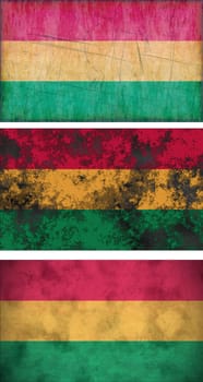 Great Image three grunge flags of Bolivia