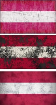 Great Image three grunge flags of Austria