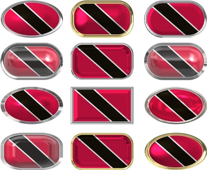 twelve Great buttons of the Flag of Trinidad and Tobago