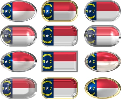 twelve Great buttons of the Flag of North Carolina
