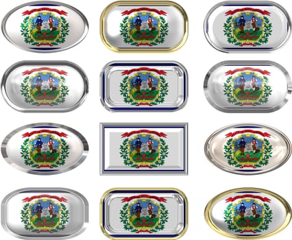 twelve Great buttons of the Flag of west Virginia