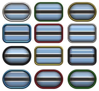 twelve buttons of the  Flag of Botswana