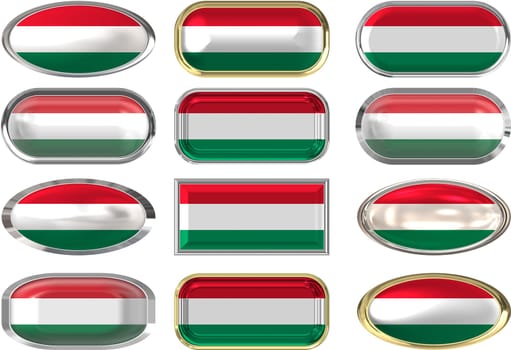 twelve buttons of the Flag of hungary
