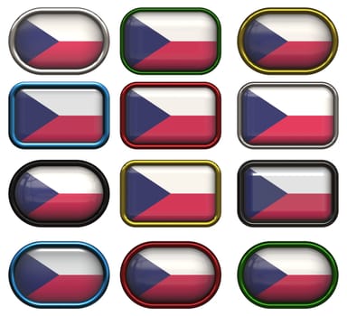 twelve buttons of the Flag of Czech Repulic