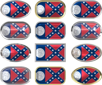 twelve buttons of the Flag of Georgia