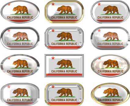 twelve buttons of the  Flag of California