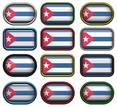 twelve buttons of the Flag of Cuba