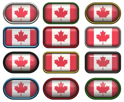 twelve buttons of the the Flag of canada