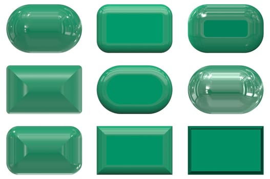 nine glass buttons of the  Flag of Libya