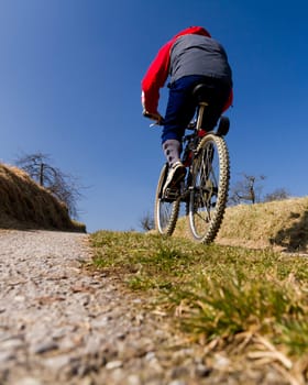 Senior on the mountain bike