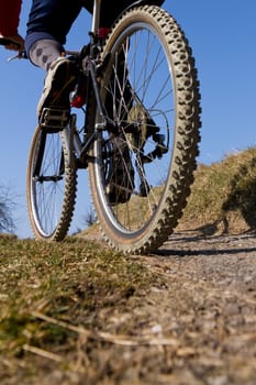 Senior on the mountain bike