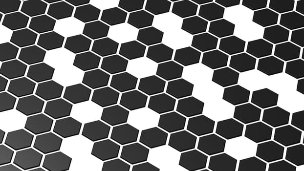 hexagonal pattern black hexagon on white background