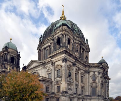 Berliner Dom cathedral church in Berlin, Germany - rectilinear frontal view