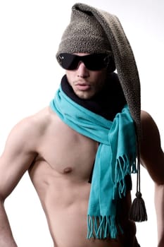 Man with scarf
