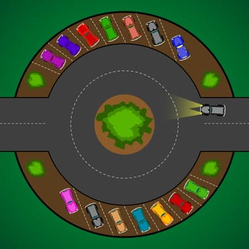 round parking for cars