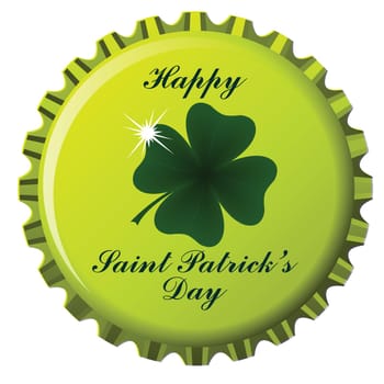happy saint patrick bottle cap