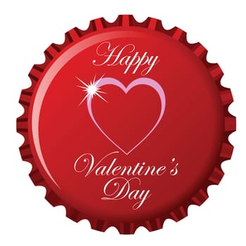 happy valentines day bottle cap