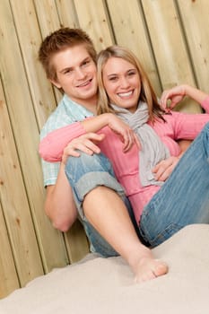 Couple in love - happy enjoy summer and sun