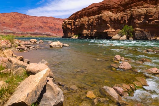 Image of the Colorado river from the banks of Lees Ferry