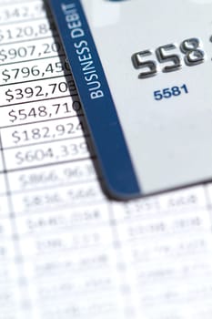 Spreadsheet and column of numbers from a business sales region