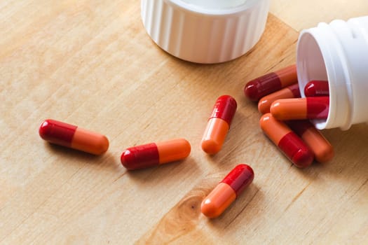 Medicine - Bottle with capsules for medication
