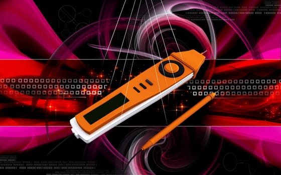 Digital illustration of digital multi mater in colour background
