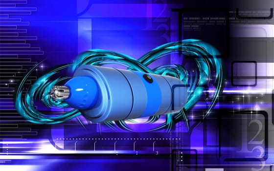 Digital illustration of nose and ear trimmer in colour background