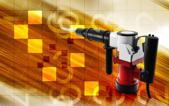 Digital illustration of electric breaker in colour background
