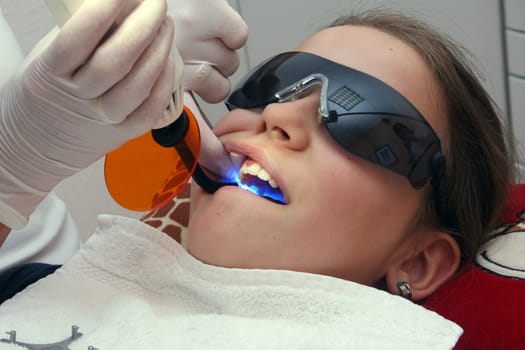 at the orthodontist