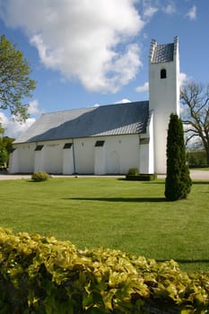 church in denmark in scandinavia. typical christian evangalic Lutheranian place of worship
