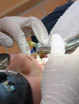 at the orthodontist