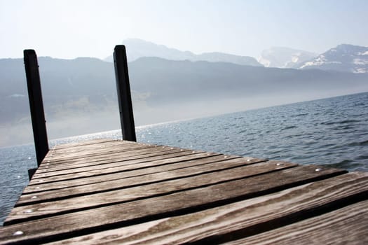 a jetty on Lake Lucerne