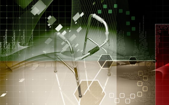 Digital illustration of walking aid using by handicaps