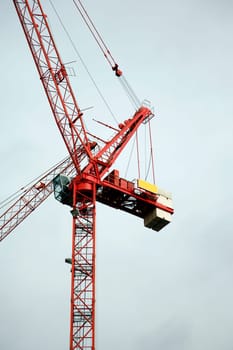 Construction crane detail shot