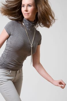 Woman Gray T-Shirt