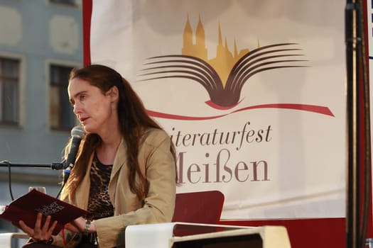 Tanja Kinkel reads at the Literature Festival in Meissen on June 12,2010