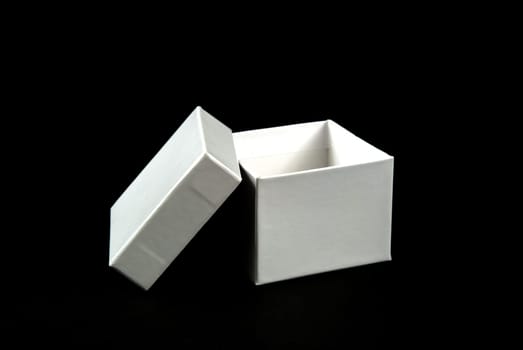 pictures of a square and white cardboard box