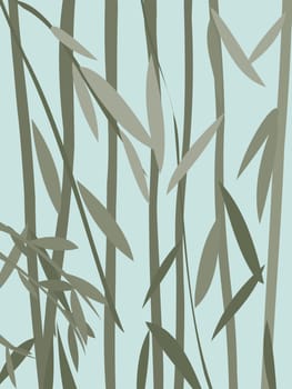 Decorative willow leaves background
