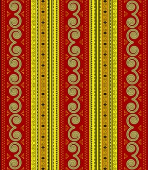 Traditional pattern with repeating geometric shapes
