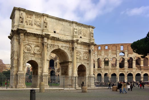 Colosseum,Arch of Constantine,Rome
