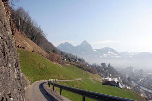 Landscape on Lake Lucerne