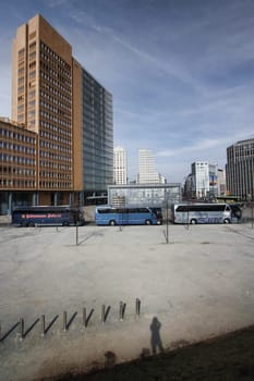 Young and old at Potsdamer Platz