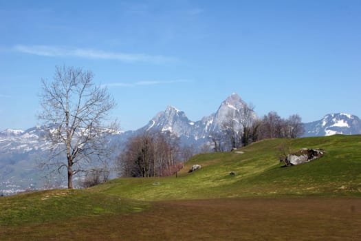 Landscape on Lake Lucerne